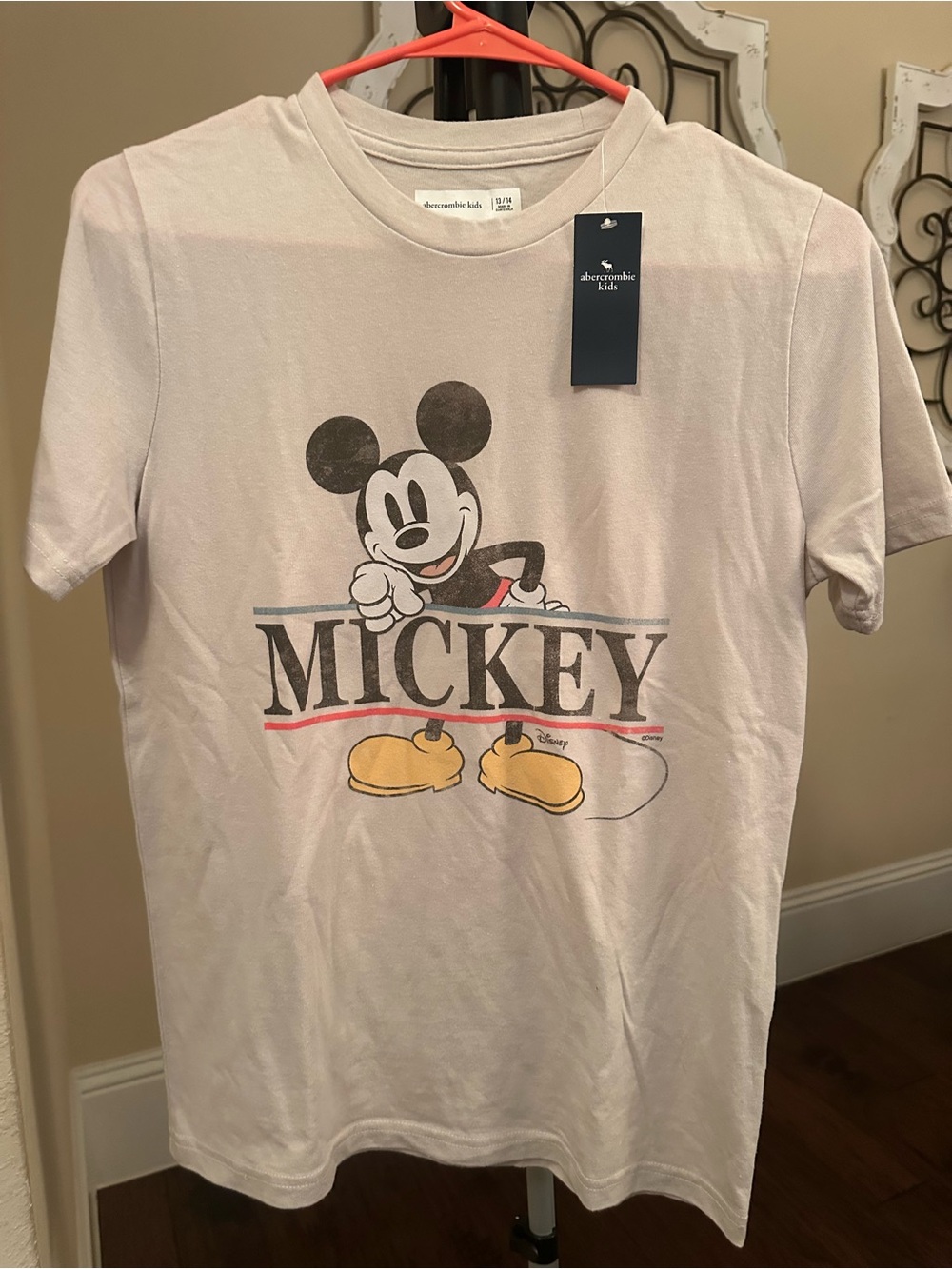 abercrombie kids Light Cream Mickey Graphic Tee with Yellow Shoes